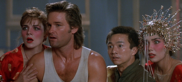 Kim Cattral, Kurt Russell, Dennis Dun and Suzee Pai in 'Big Trouble in Little China'
